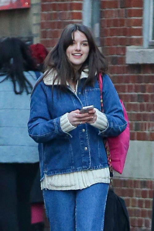 Suri Cruise in Double Denim in New York, February 2024 5