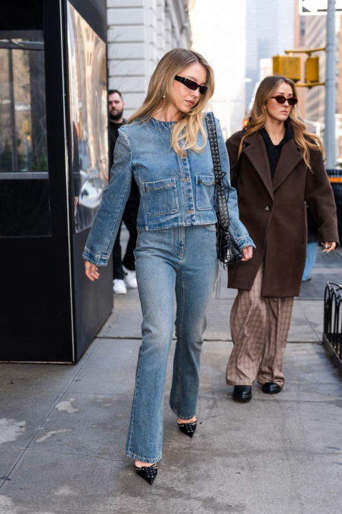 Sydney Sweeney in Double Denim Out and About in New York, February 2024 6