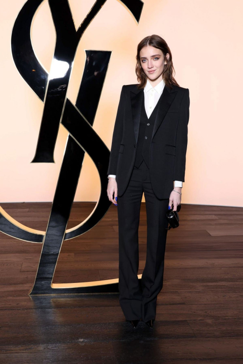 Talia Ryder at Saint Laurent Womenswear FW24-25 Show at Paris Fashion Week, February 2024 3