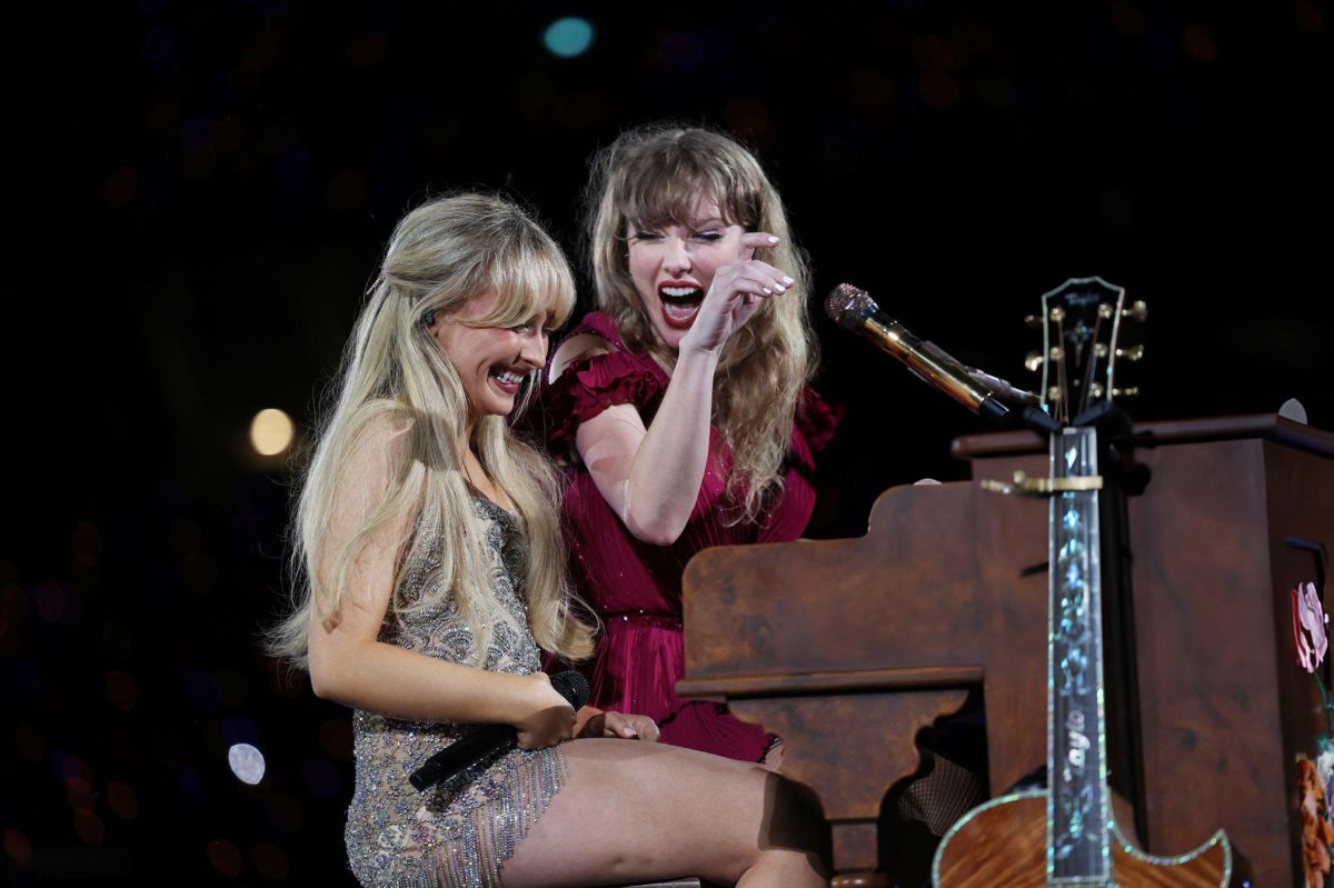 Taylor Swift and Sabrina Carpenter Perform at The Eras Tour, February 2024