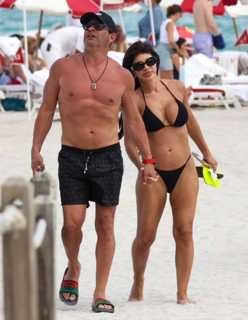 Teresa Giudice in Bikini and Luis Ruelas at Miami Beach, February 2024 10