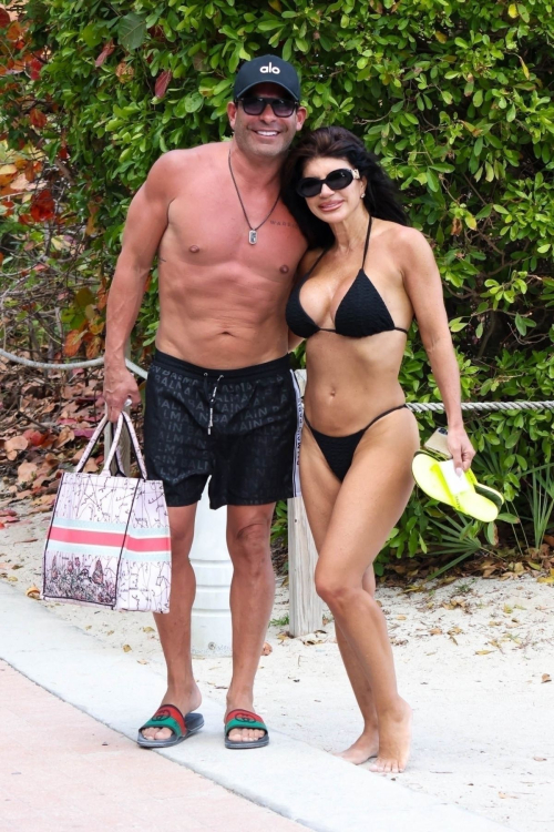 Teresa Giudice in Bikini and Luis Ruelas at Miami Beach, February 2024 12