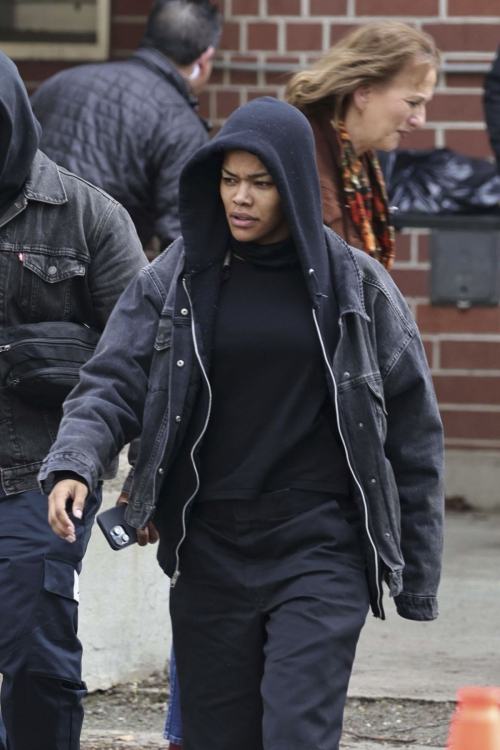 Teyana Taylor on Set of Paul Thomas Anderson’s New Movie, February 2024