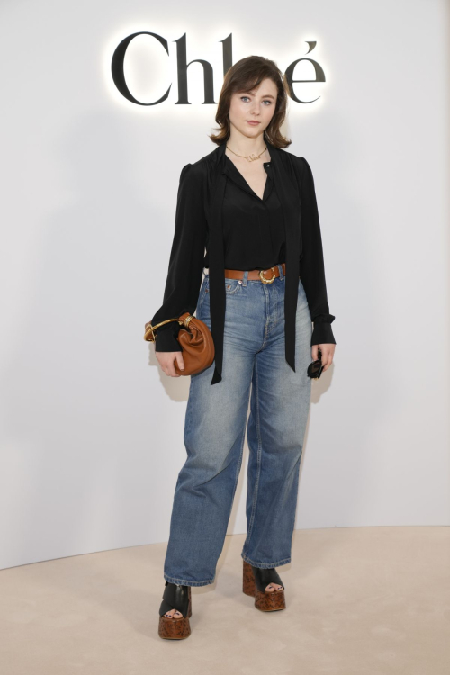 Thomasin McKenzie at Chloe Womenswear FW24-25 Show in Paris, February 2024 2