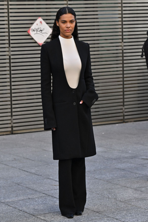 Tina Kunakey at Courreges Fashion Show Paris Fashion Week, February 2024