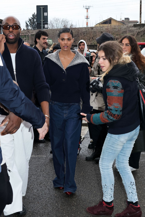 Tina Kunakey at Gucci FW2024-25 Show, Milan Fashion Week, February 2024 1