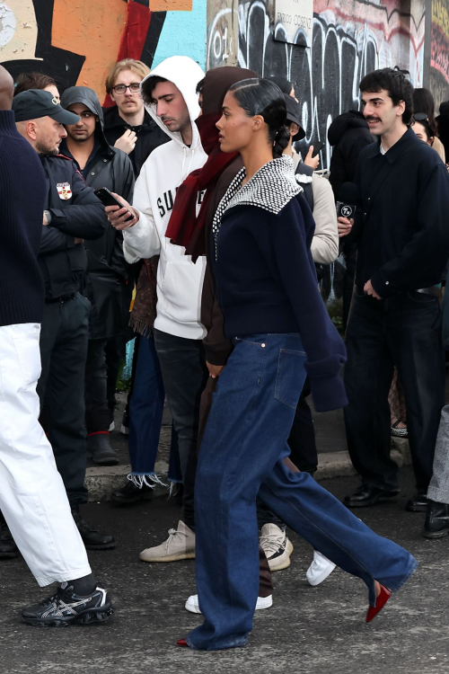 Tina Kunakey at Gucci FW2024-25 Show, Milan Fashion Week, February 2024 3