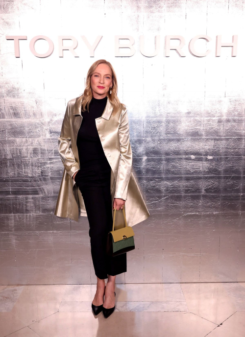 Uma Thurman at Tory Burch Fashion Show, February 2024