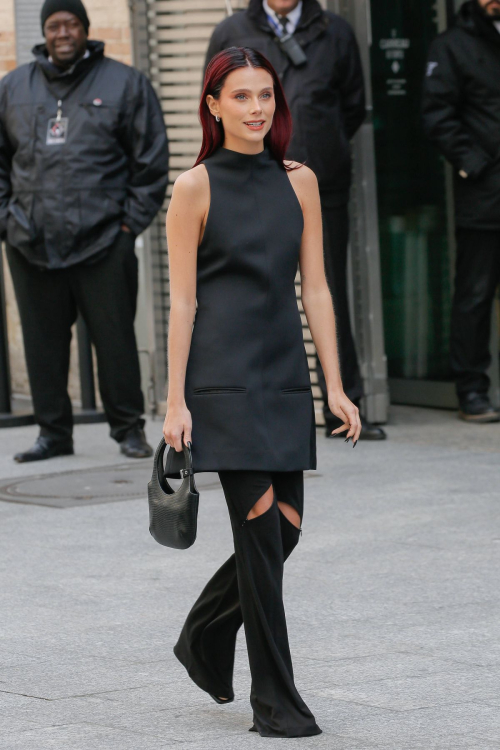 Valentina Zenere Arrives at Courreges Fashion Show at Paris Fashion Week, February 2024