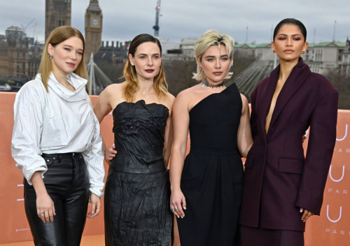 Zendaya and Florence Pugh at Dune Part Two Photocall, February 2024 2