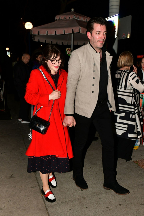 Zooey Deschanel and Jonathan Scott Leave Event in West Hollywood, February 2024 1