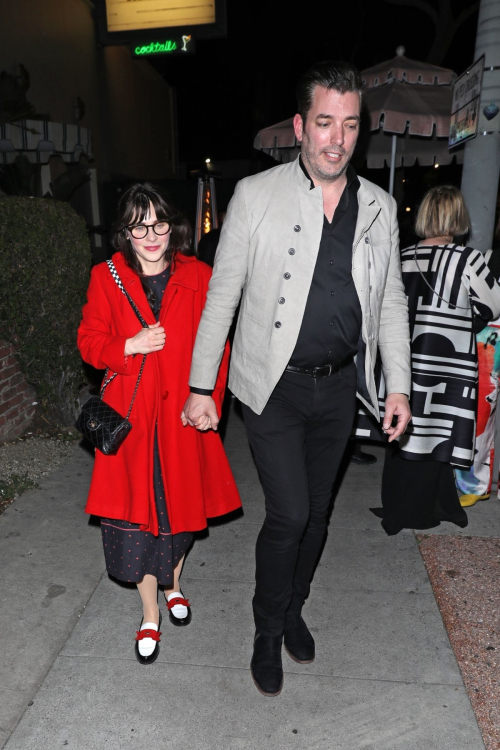 Zooey Deschanel and Jonathan Scott Leave Event in West Hollywood, February 2024 4