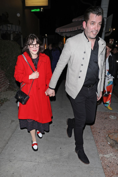 Zooey Deschanel and Jonathan Scott Leave Event in West Hollywood, February 2024 5