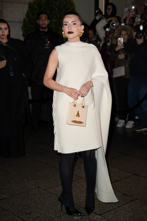 Alexandra Pereira at Schiaparelli Show Paris Fashion Week, February 2024