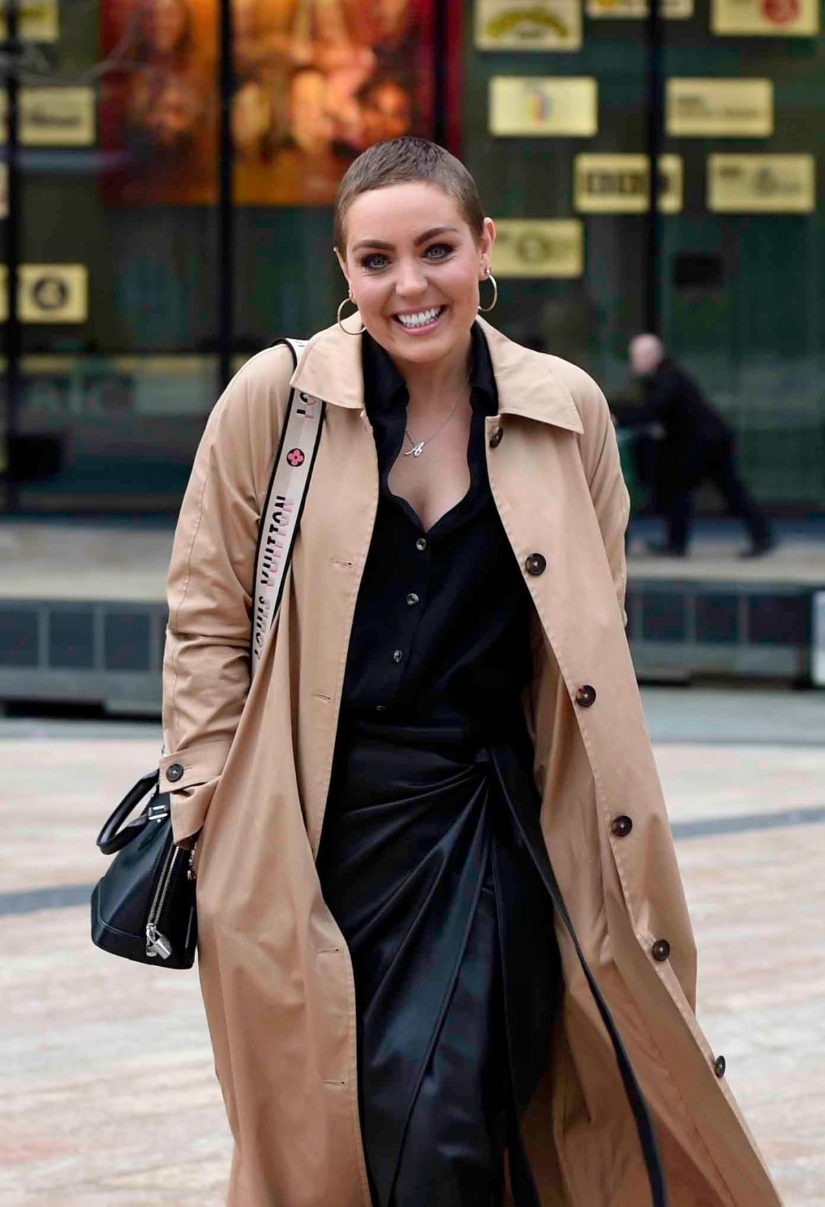 Amy Dowden Leaves BBC Breakfast Studios in Manchester, March 2024