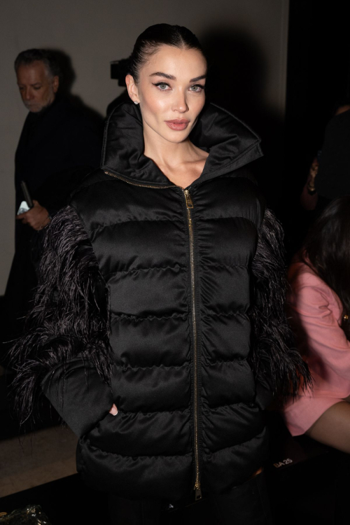 Amy Jackson at Elie Saab Womenswear FW24-25 Show at Paris Fashion Week, March 2024