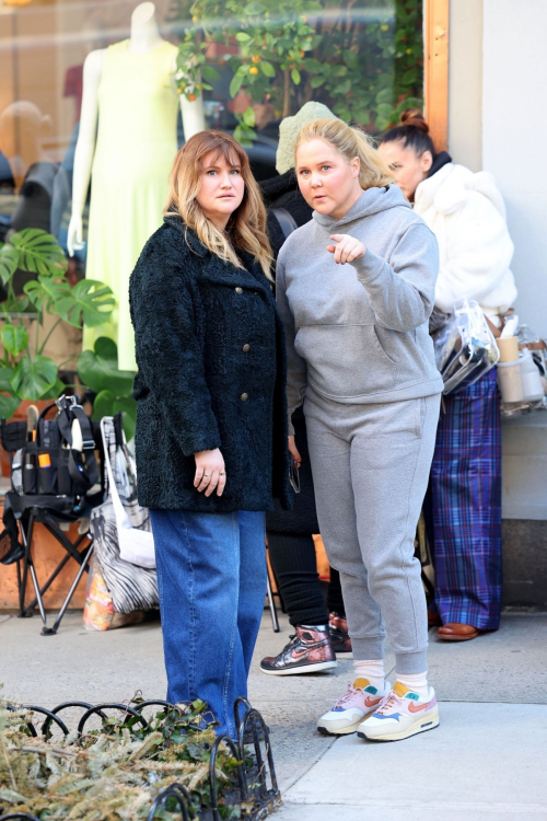 Amy Schumer and Jillian Bell on the Set of Kind of Pregnant in New York, March 2024 1