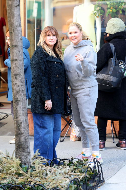 Amy Schumer and Jillian Bell on the Set of Kind of Pregnant in New York, March 2024 2