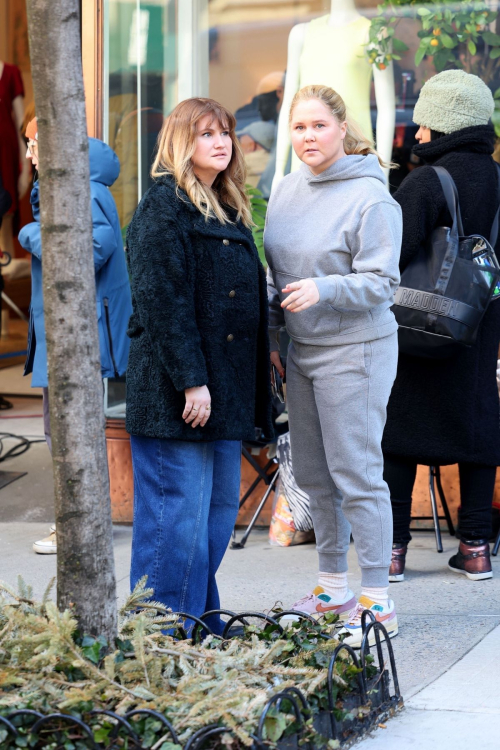 Amy Schumer and Jillian Bell on the Set of Kind of Pregnant in New York, March 2024 3