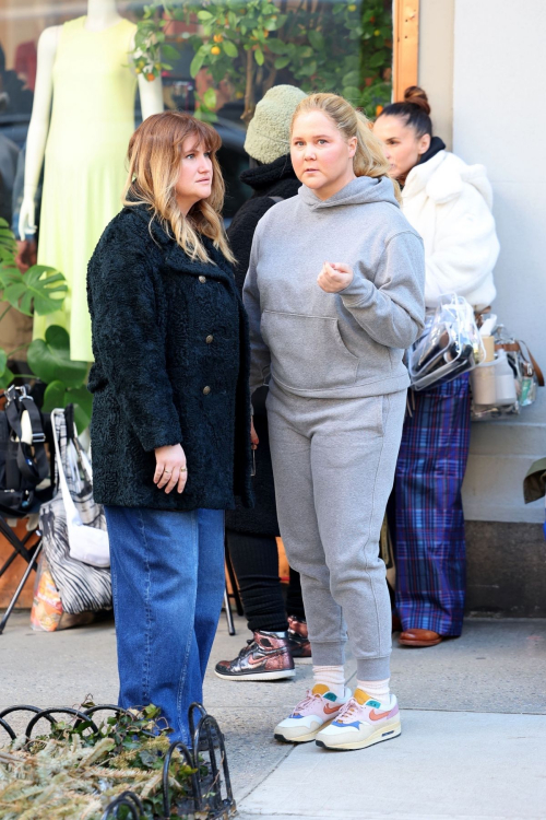 Amy Schumer and Jillian Bell on the Set of Kind of Pregnant in New York, March 2024 6