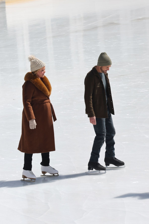 Amy Schumer Ice Skating at Wollman Rink Set of Kinda Pregnant, March 2024 1