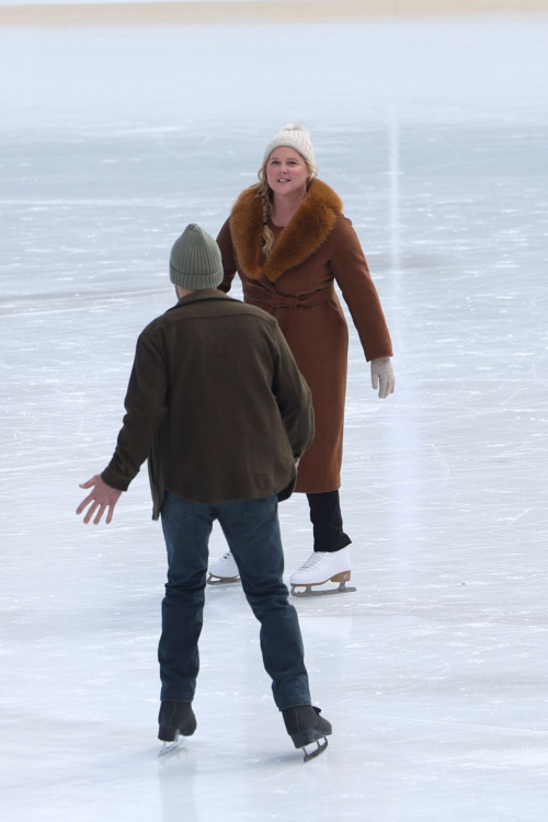 Amy Schumer Ice Skating at Wollman Rink Set of Kinda Pregnant, March 2024 3