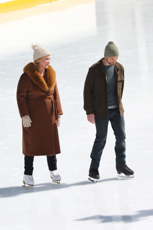 Amy Schumer Ice Skating at Wollman Rink Set of Kinda Pregnant, March 2024 4