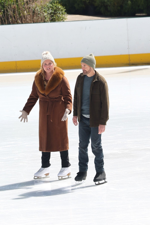 Amy Schumer Ice Skating at Wollman Rink Set of Kinda Pregnant, March 2024 6