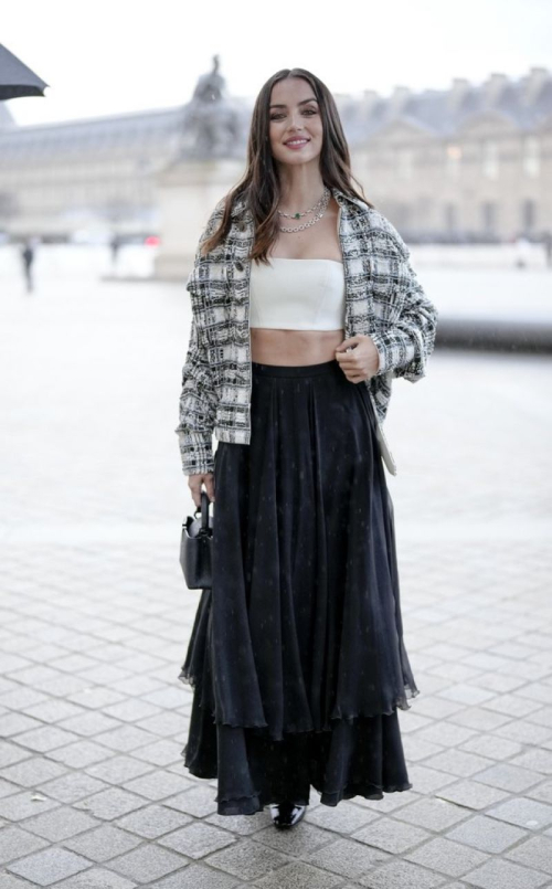 Ana de Armas Arrives at Louis Vuitton Show at Paris Fashion Week, March 2024