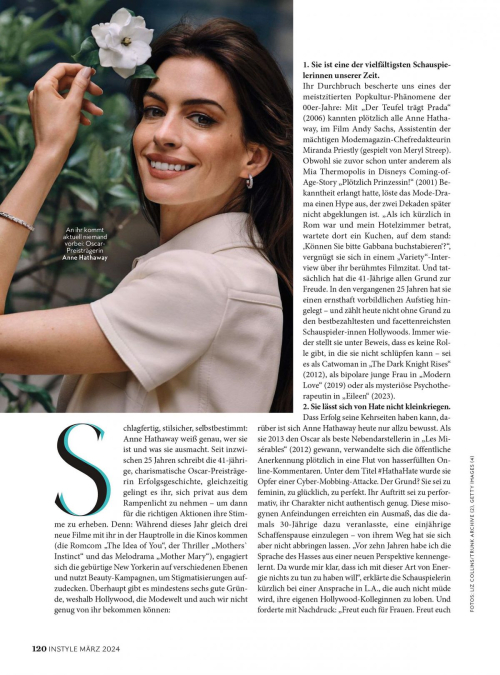 Anne Hathaway InStyle Germany March 2024 Feature 3