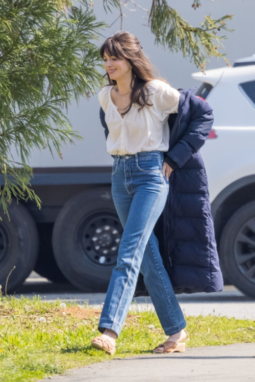 Anne Hathaway on Set of Flowervale Street, March 2024 5