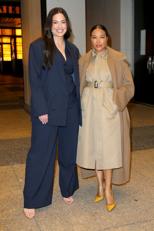 Ashley Graham and Emma Grede Leaving CBS Studios in New York, March 2024