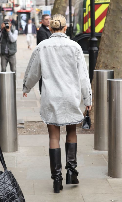 Ashley Roberts in Denim Shirt at Heart Radio London, March 2024 5