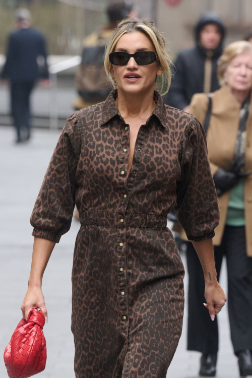 Ashley Roberts Leaves Globe Radio Studios in London, March 2024 1