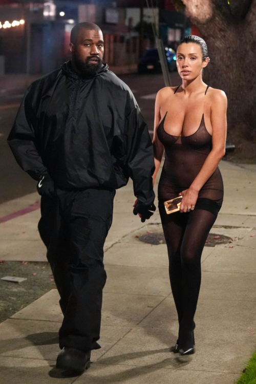 Bianca Censori and Kanye West Night Out at Saffy’s Los Angeles, March 2024