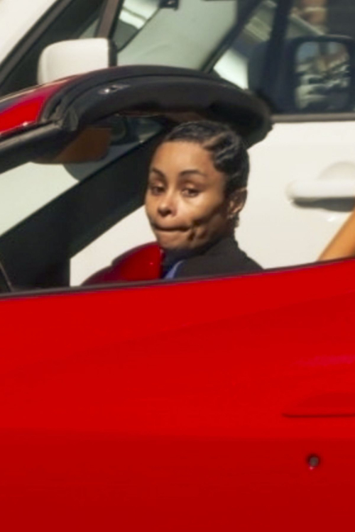 Blac Chyna Driving Red Ferrari Convertible in Calabasas, March 2024 2