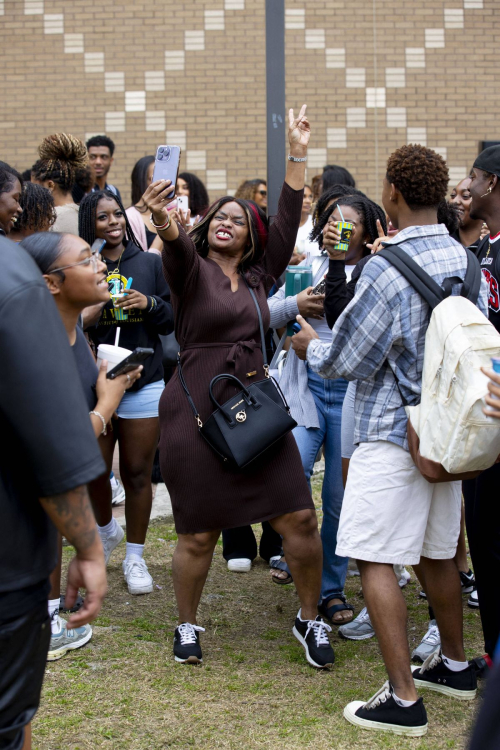 Blac Chyna Tamar Braxton and Swaggy P Film Graduation Day Scenes New Orleans, February 2024 2