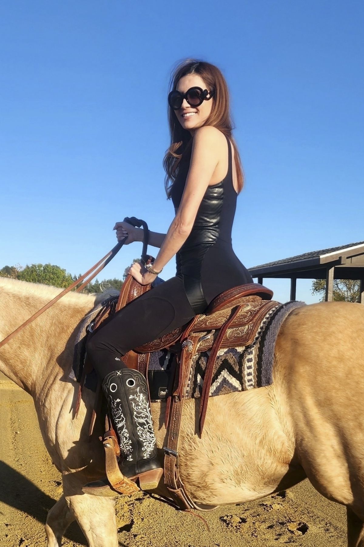 Blanca Blanco Out Riding a Horse in Santa Barbara, March 2024