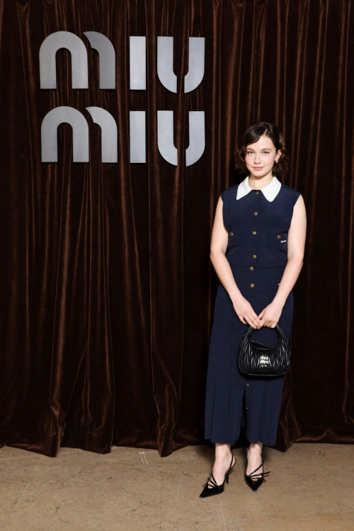 Cailee Spaeny at Miu Miu Fall/Winter 2024-2025 Paris Fashion Week, March 2024