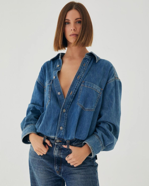 Carmella Rose in Double Denim at a Photoshoot March 2024 2