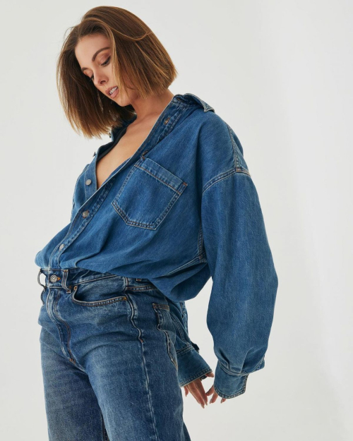 Carmella Rose in Double Denim at a Photoshoot March 2024 3