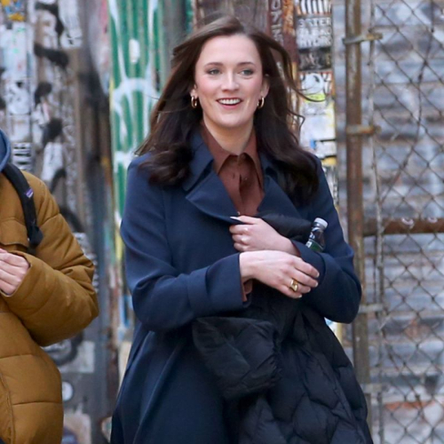 Charlotte Ritchie on the Set of Netflix Series You in New York, March 2024