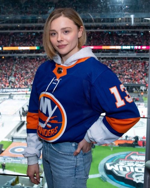 Chloe Moretz at Navy Federal Credit Union Stadium Series, February 2024