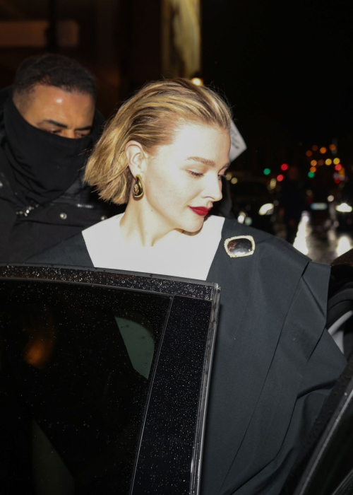 Chloe Moretz Leaving Louis Vuitton Afterparty Paris, March 2024