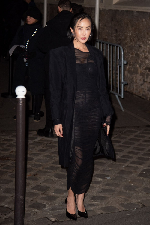 Chriselle Lim at Mugler Womenswear Fall/Winter Show Paris Fashion Week, March 2024