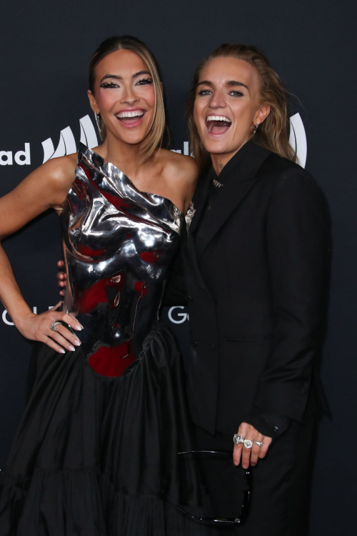 Chrishell Stause and G Flip at GLAAD Media Awards in Beverly Hills, March 2024