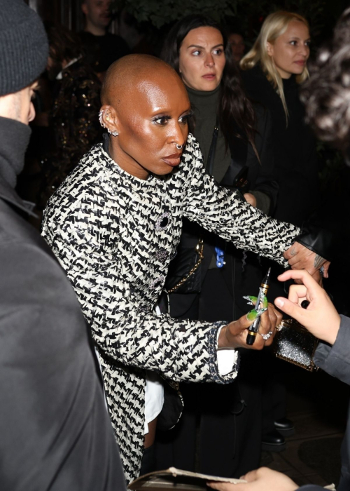 Cynthia Erivo Leaves Louis Vuitton After-party in Paris, March 2024