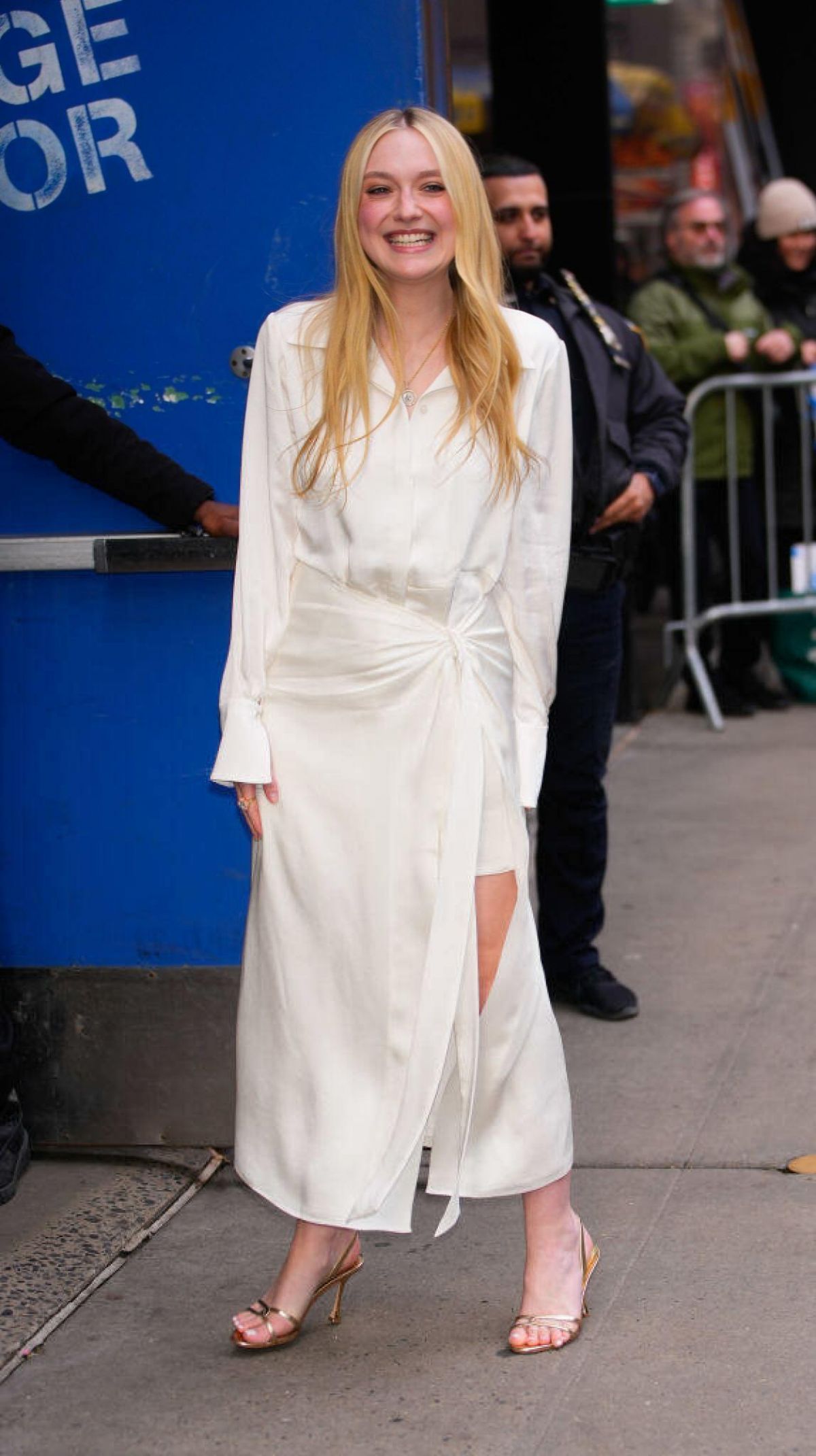 Dakota Fanning Arrives at Good Morning America in New York, March 2024