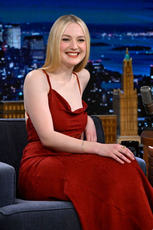 Dakota Fanning at Tonight Show Starring Jimmy Fallon in New York, March 2024 5