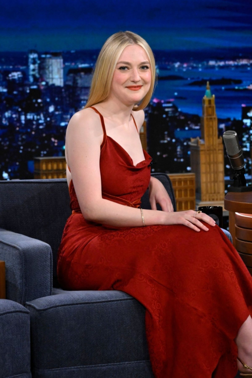 Dakota Fanning at Tonight Show Starring Jimmy Fallon in New York, March 2024 6